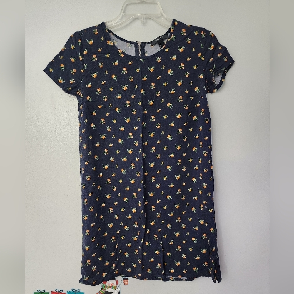 Forever 21 Black Floral Dress Size Small